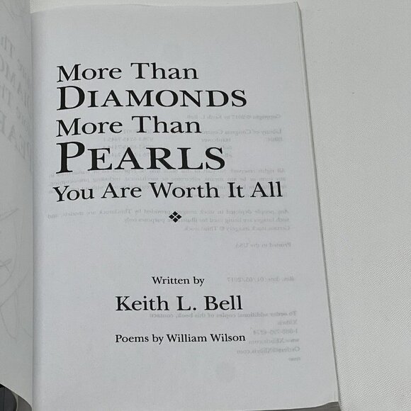 More Than Diamonds More Than Pearls You Are Worth It All Keith Bell Signed - Picture 4 of 6